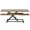 Vintage Brown/Black, variant on VIVO Black Height Adjustable 48" Standing Desk Monitor Riser, Sit Stand Tabletop
