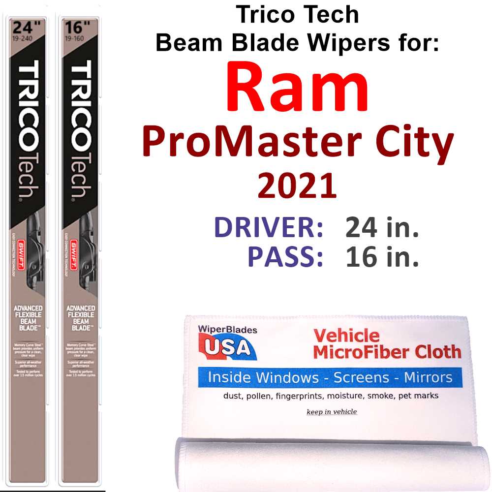 2021 Ram ProMaster City Beam Blade Wipers (Set of 2)