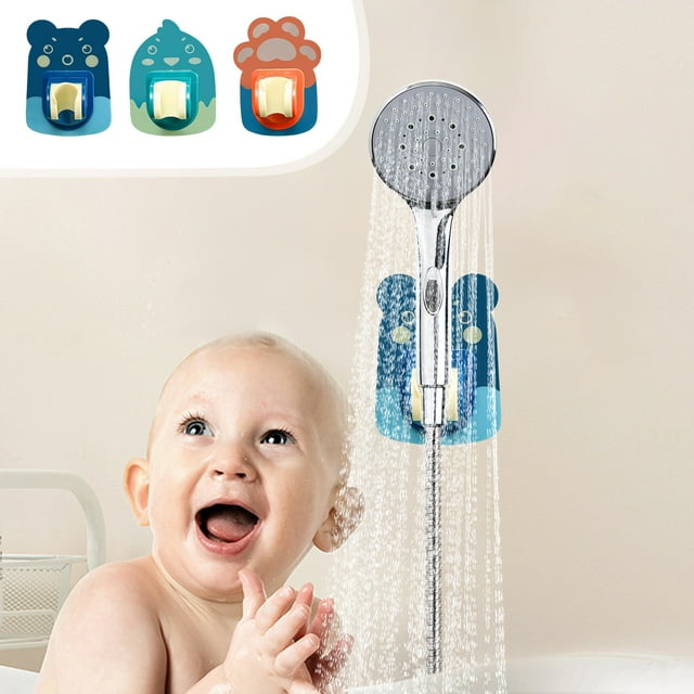 Sentmoon Pomme de Douche Pluie avec Douchette à Main Support de Douche Sans Perçage Tête Réglable Rosace Buse de Salle de Bain Fleur Base de Douche au Soleil