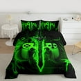 thumbnail image 2 of Castle Fairy Green Gamepads 3-Piece Full Size Comforter Sets for Teens,Gradient Lightsaber Bedding Comforter Set,Video Game Lightweight Bedding Sets,Super Cozy Room Decor, 2 of 8