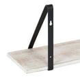 thumbnail image 4 of Kate and Laurel Soloman Wooden Floating Wall Shelves, Set of 2, White and Black, Decorative and Functional Floating Shelf for Storage and Display on Wall, 4 of 9