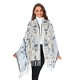 thumbnail image 3 of FORMRS Womens Scarf Winter Soft Long Big Warm Shawls Wrap Tassel Scarves, Light Blue Mountain, 3 of 9