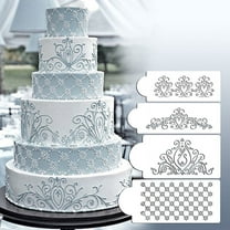 Princess Lace Wedding Cake Stencil Set Plastic