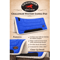 thumbnail image 3 of Horse Pony 23"x24" Western Contoured Faux Fur Padded Saddle Pad Royal Blue 39143BLP, 3 of 4