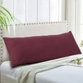 thumbnail image 3 of Evolive Ultra Soft Microfiber Body Pillow Cover/Pillowcases 21"x54" with Hidden Zipper Closure (21"x54" Body Pillow Cover, Wine), 3 of 6