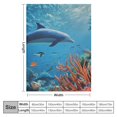 thumbnail image 4 of BCIIG Super Soft Flannel Blanket for Bed Dolphin Ocean Coral Reef 40x50in, 4 of 6