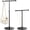 Black, variant on 2 Pack 15‘’-24‘’ T Bar Purse Display Stand Tabletop: Adjustable Height Handbag Holder, Countertop Hanging Rack for Long Necklace Scarf Lanyard, Gold