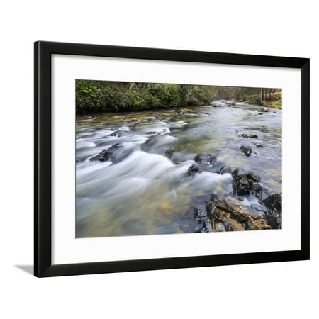 Long Exposure of a Mountain Stream in North Carolina Framed Print Wall Art By James (Best White Water Rafting In North Carolina)