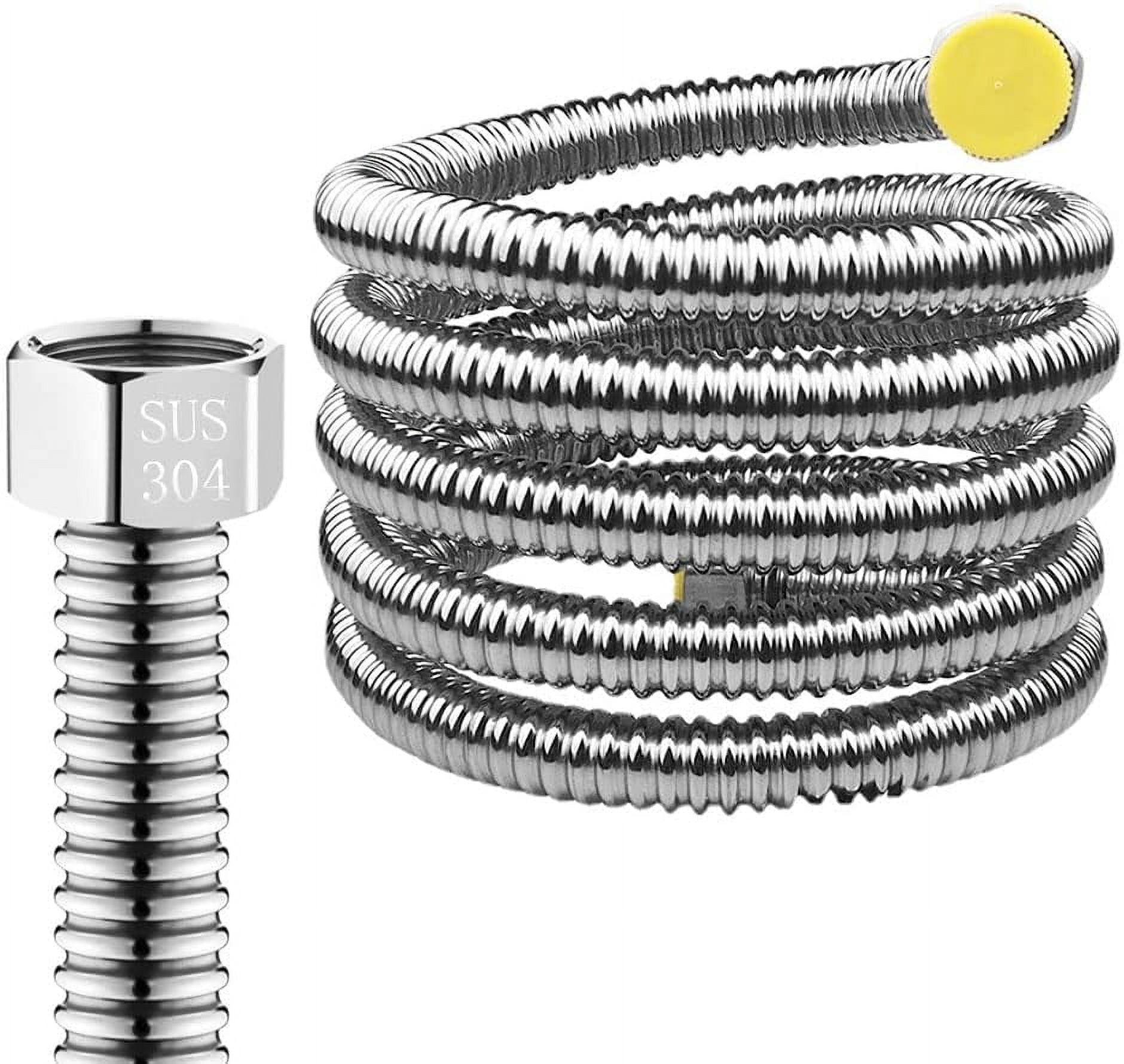 JoyTube 3/4×3/4 Inch Corrugated Shower hoses 18 inch Stainless Steel Flexible Female Fitting Water Heater Pipe 2 pcs