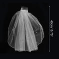 thumbnail image 2 of Oportunidades Únicas 1 Pc Peine de Plástico con Perlas Velo de Novia para Fiesta Malla Blanca, 2 of 5