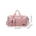 thumbnail image 3 of Large Capacity Sports Duffel Bag for Women, Pink, Water-resistant Nylon, Multiple Pockets, for Gym Training, Travel, and Weekend Getaways, by FAJHHA, 3 of 8