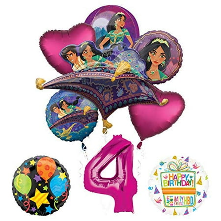 Mayflower Products Aladdin 4th Birthday Party Supplies Princess
