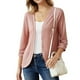 thumbnail image 4 of Pntutb Moda Mujer Camiseta de manga larga Otoño Frente abierto Prendas de abrigo Blusa sólida Abrigo Tops Rebeca Liquidación Pntutb Pntutb-5768, 4 of 9