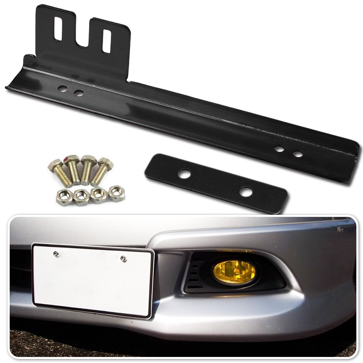 For S10 Front Bumper Aluminum License Plate Relocation Bracket Gold