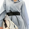 thumbnail image 3 of Women Girdle Smooth Faux Leather Solid Color Wide Lace Up Adjustable Anti-slip Firm Stitching Retro Slim Waist Decoration Dress Coat Sweater Waist Belt Waistband, 3 of 7