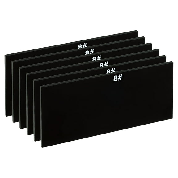 Welding Len Shade 8 Glass 4-1/4"x 2" Hardened Glass Black Darkening Filter Plates Covers, 6 Pack