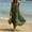 Green, variant on Uscallm Women Plus Size V Neck Sleeveless Boho Flowy Spaghetti Strap Maxi Dress Solid Casual Beach Vacation A-Line Long Dresses, Black L