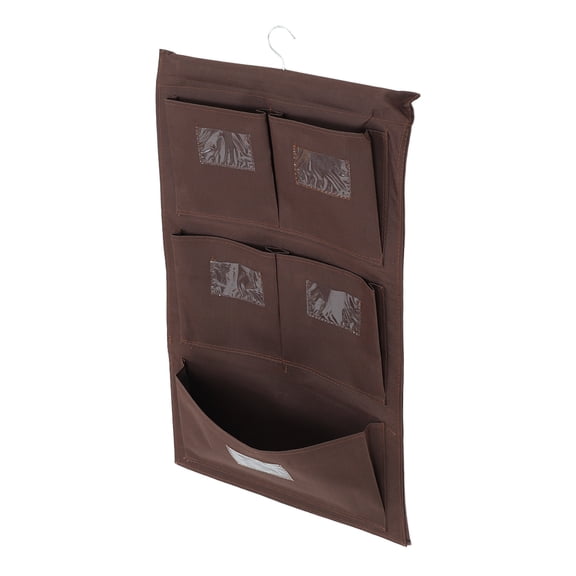 CIMAXIC Public Areas Cleaning Cart Bag Coffee Oxford Cloth Enhance Work Efficiency 1Set