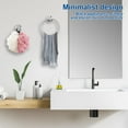 thumbnail image 5 of Dznils 4-Piece Wall Mount Steel Bath Hardware Set, Towel Ring, Toilet Paper Holder, Robe Hook, Silver, 5 of 11