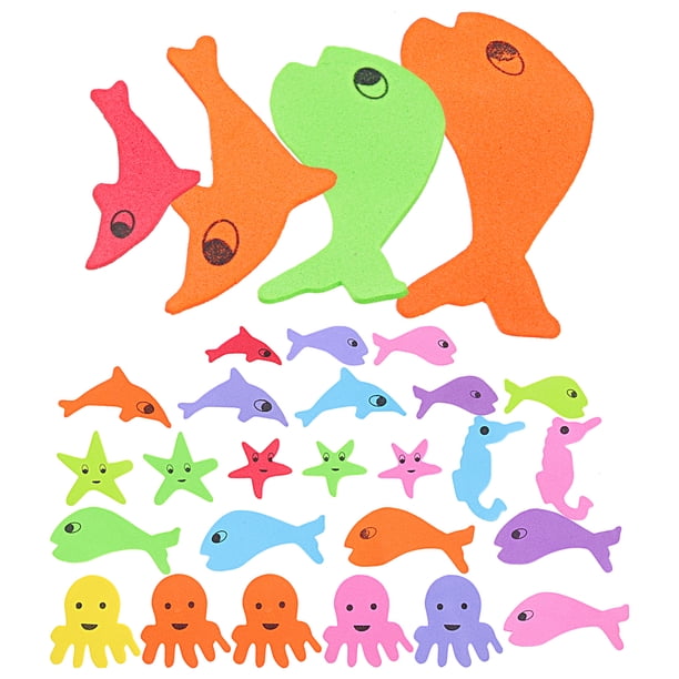 5 bolsas de pegatinas de animales marinos EVA, pegatinas autoadhesivas de peces para manualidades artísticas