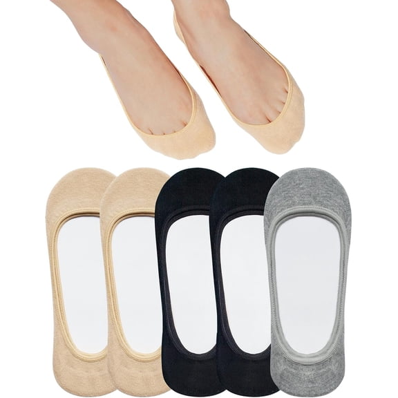 No Show Socks Women for Flats 4 to 8 Pack Non Slip Invisible Ultra Low Cut Socks Shoe Size 5-8/9-11