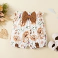 thumbnail image 6 of Dooleck Baby Girls Clothes Summer Outfits for Toddler Girl Mamas Bestie Ribbed Romper Floral Shorts Set, 6 of 8