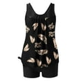thumbnail image 5 of CALAFEBILA Modest Woman Swimsuit Two Piece Tankini Pleated Summer Floral Print Bathing Suits, 5 of 6