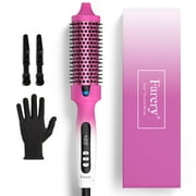 FARERY 1.5" Ceramic Hot Brush, Heated Curling Iron Thermal Brush