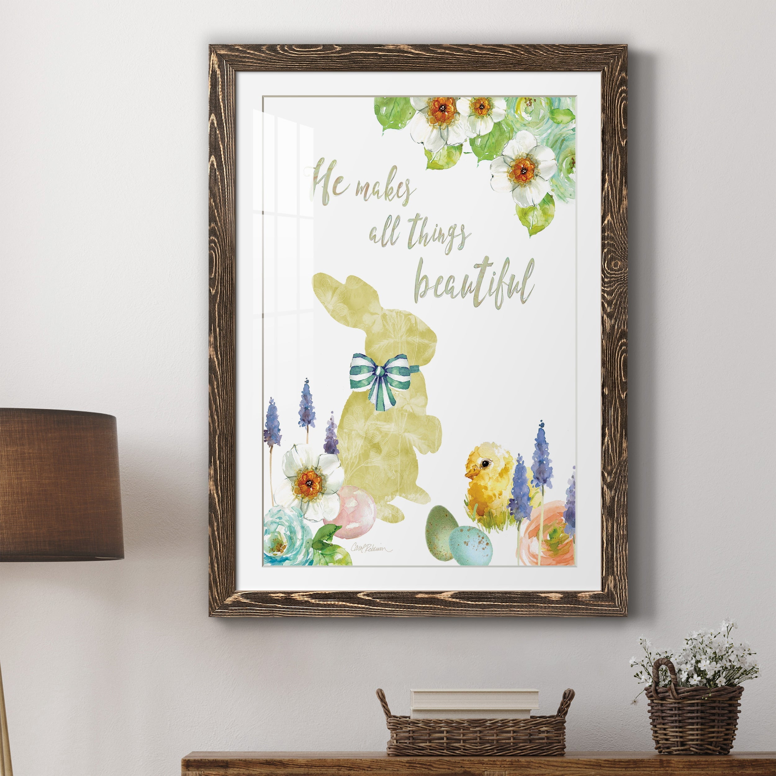 All Things Bunny - Premium Framed Print - Distressed Barnwood Frame - Ready to Hang