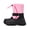 Black/Pink, variant on EQW Kids Waterproof Snow Winter Boots for Boys Girls Toddler Little Big Kid, Drawstring Non‑Slip Rubber Sole