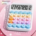 thumbnail image 2 of Mechanical Calculator Large LCD Display Big Round Button Cute Candy Colored Calcul G3270, 2 of 6