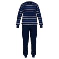 thumbnail image 1 of GÖTZBURG Conjunto de Pijamas de Hombre - largo, Cuello en V,  rayado Azul/Blanco L (Large), 1 of 5