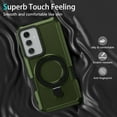 thumbnail image 2 of Cutyskin for Samsung Galaxy A54 5G Case with 135° Adjustable Ring Kickstand, for Women Men, Military Drop Protection Armor Shock Absorbent Rugged Phone Case for Samsung Galaxy A54 5G, Darkgreen, 2 of 9