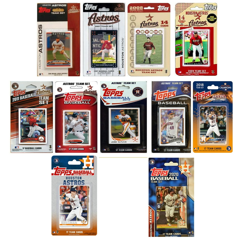 Houston Astros Team Season Trading Card Sets