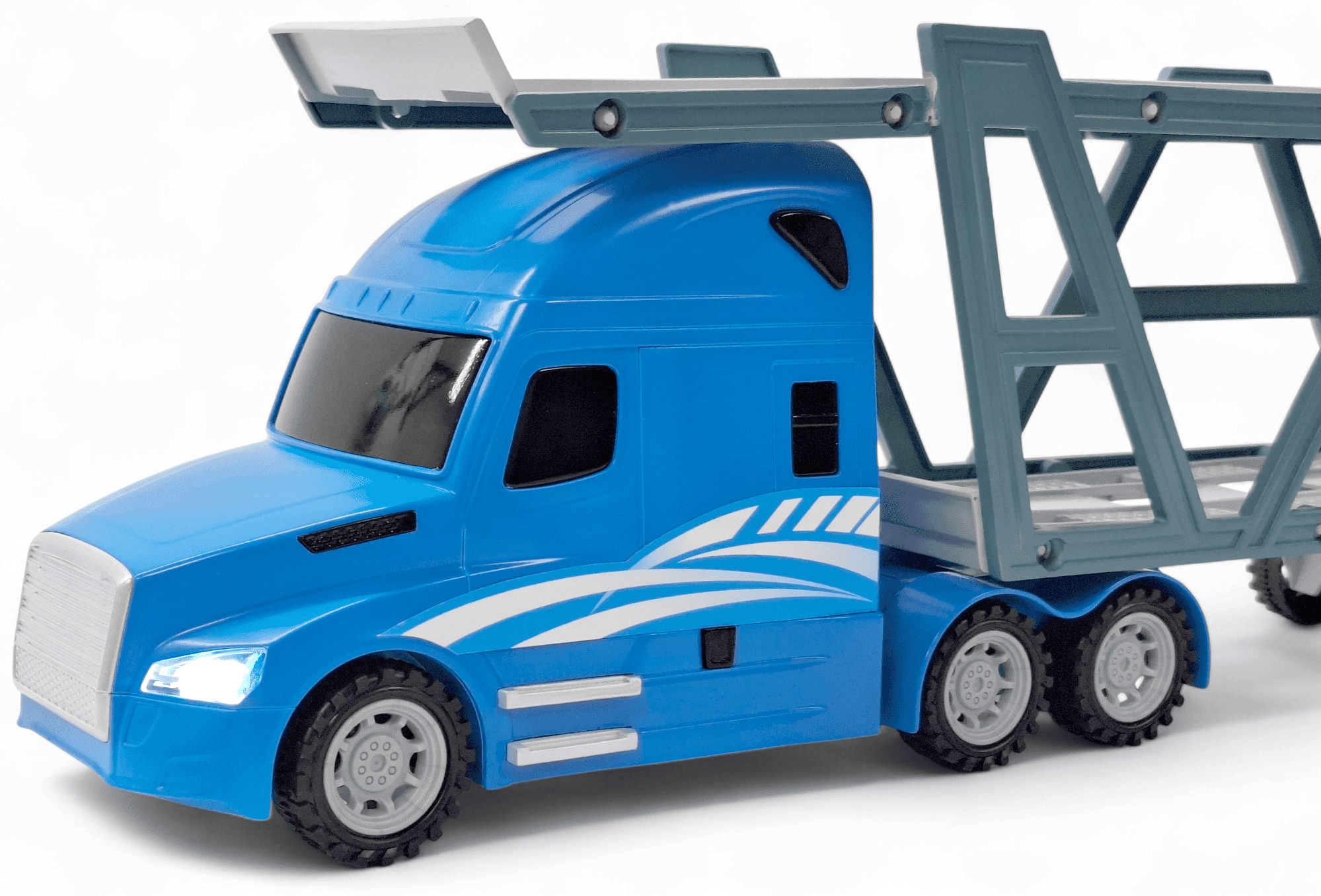 Adventure Force Big Rig Transporter Toy Truck Play Set – 12-Piece Carrier with Cars & Accessories