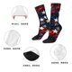 thumbnail image 5 of Fotbe Red Blue White Stars Calcetas Largas con Estampado para Hombre y Mujer – Calcetas de Compresión Transpirables y Elásticas, Viajar y Uso Diario Talla 5-11, 5 of 6