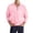 Pink, variant on Aueoeo Men's Shirts Long Sleeve, Men's Workout Shirt Zip Up Lapel Long Sleeve Pullover Tops Loose Fit Shirt