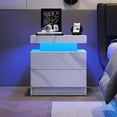thumbnail image 3 of Adjustable LED light color and brightness / Bedroom nightstand with large storage, 3 of 4