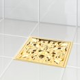 thumbnail image 2 of Solución de drenaje eficiente Desagüe de piso de cobre inodoro para duchas doradas y lavadoras, 2 of 8
