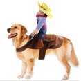 thumbnail image 3 of Conjuntos de ropa navideña para perros, disfraz de Papá Noel para mascotas, conjunto de ropa para gatos, disfraces para perros grandes, traje de montar de invierno, abrigo, 3 of 4