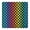 Rainbow Checkered Pattern, variant on Brown and White Checkerboard Checkered Pattern Square Fitted Tablecloth with Elastic Edge,Square Table Cover,Washable Elastic Table Cover for Home Kitchen Party Decor 34"x34"