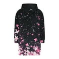 thumbnail image 5 of Uootdi Fleece Jackets for Women Oversized Zip Up Colorblock Hoodie Women Gift Floral Printing Long Sleeve Lightweight Winter Co ats for Women, 5 of 6