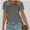 Gray, variant on Womens Summer Casual Short Sleeve Tunics Tops Crew Neck Blouses Dressy Basic Shirts