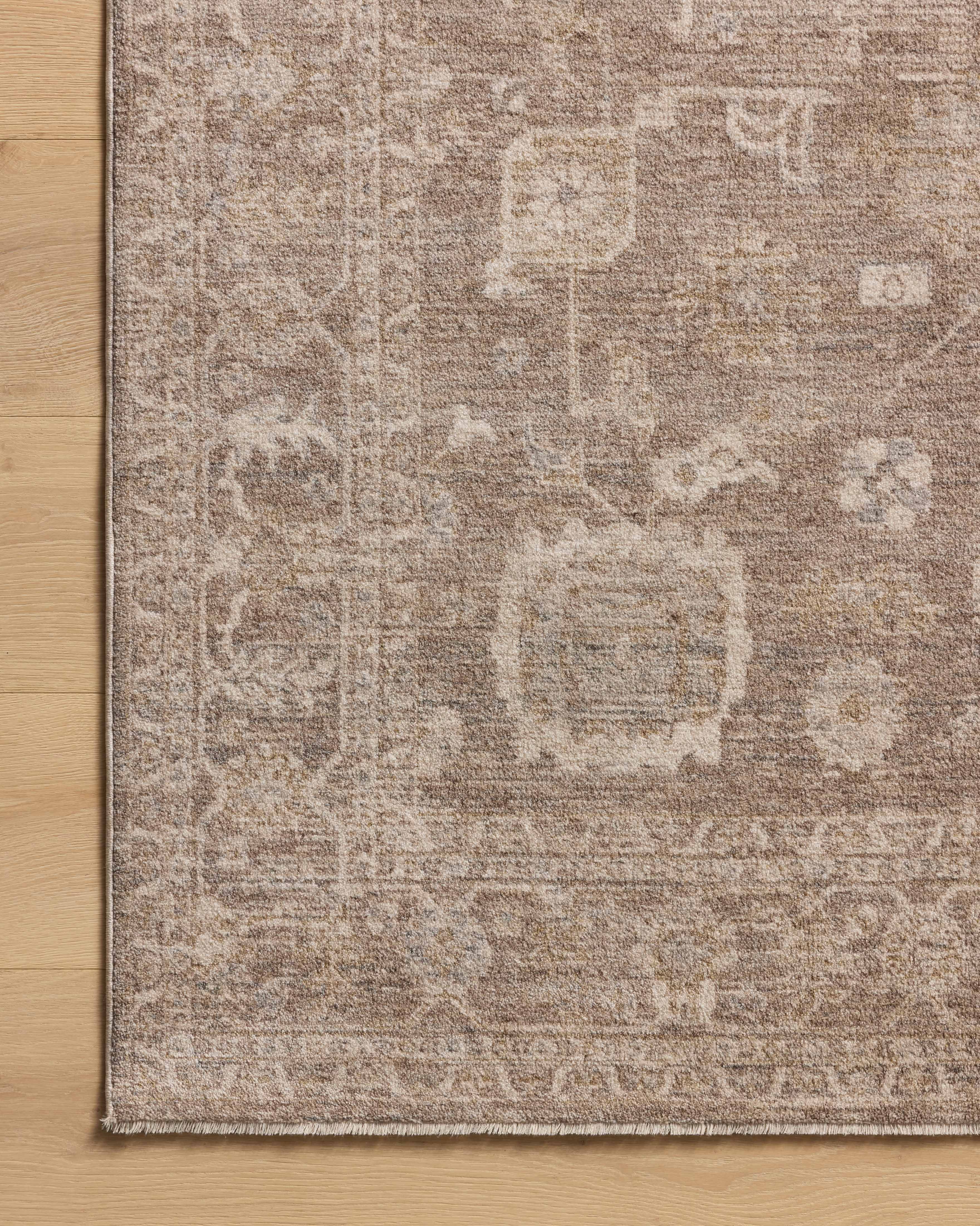 Chris Loves Julia x Loloi Louisa Taupe / Ivory 5'-3" x 7'-6" Area Rug