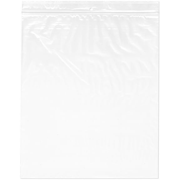 Plymor 10" x 12" (Pack of 100), 2 Mil with Hang-Hole Zipper Reclosable Plastic Bags