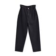 thumbnail image 4 of REALiKUN Wide Leg Denim Pants for Women Elastic Waist Pants Solid Color Button Pant Summer Casual Pants Dressy Comfy Pants, 4 of 4