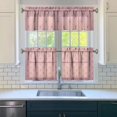 thumbnail image 3 of Kitchen Curtains 24 Inch Short - 3 Panel Set, Rod Pocket Window Curtain, 100% Polyester for Farmhouse, Cafe, Kitchen, Living Room, Bedroom, Rustic Buffalo Plaid & Geometric Design, Easy Wash, 3 of 6