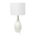 thumbnail image 2 of 18.11" Traditional Oblong Ceramic Table Lamp, Off White, 2 of 2