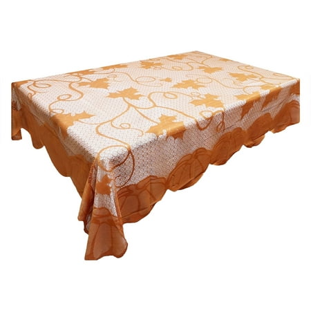 

Thanksgiving Lace Tablecloth Leaves Flower Maple Pumpkin Fall Tablecloth Interior Seasonal Decoration