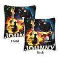 thumbnail image 3 of Fundas de almohada de terciopelo de Johnny Hallyday, fundas de almohada decorativas suaves y acogedoras con cremallera oculta para dormitorio, sofá, sillón, funda de almohada de terciopelo, 3 of 8